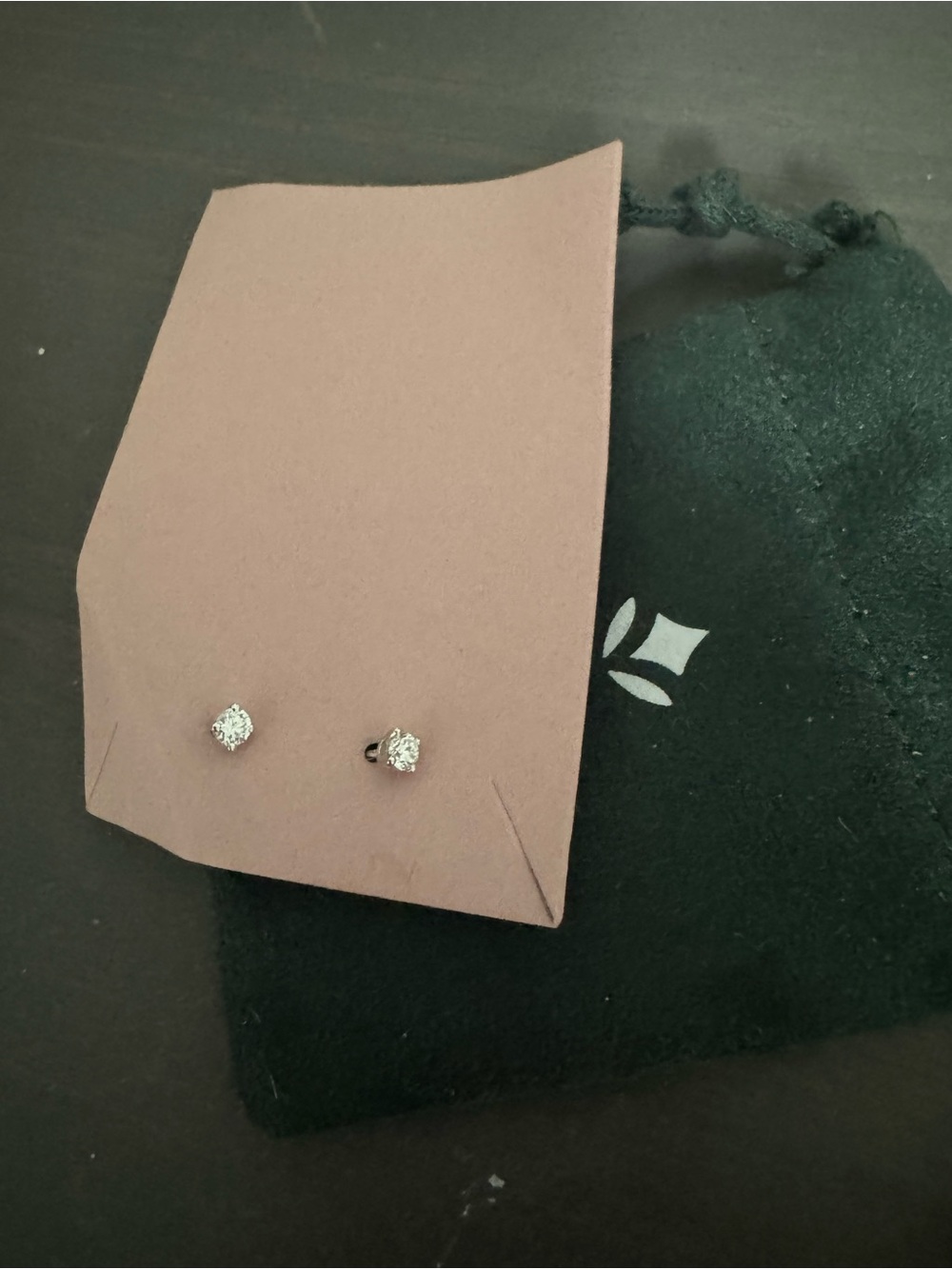 LAB DIAMOND 1/4 ct silver studs